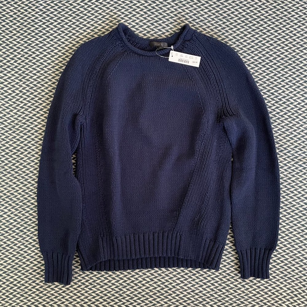 J. Crew Navy Blue Knit Sweater NWT